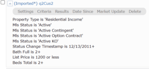 Changes to Matrix MLS